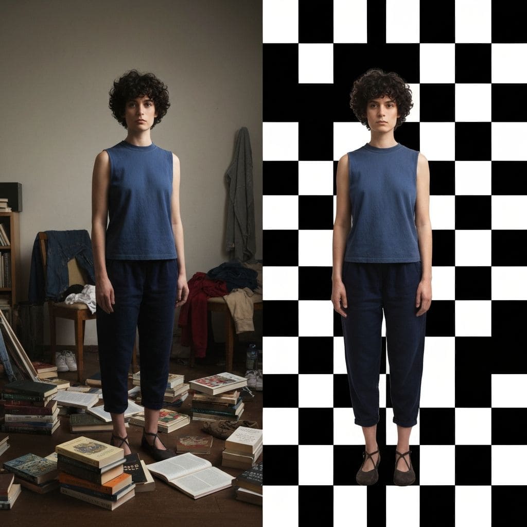 HD Background Remover tool removing background from a photo with studio-grade AI precision